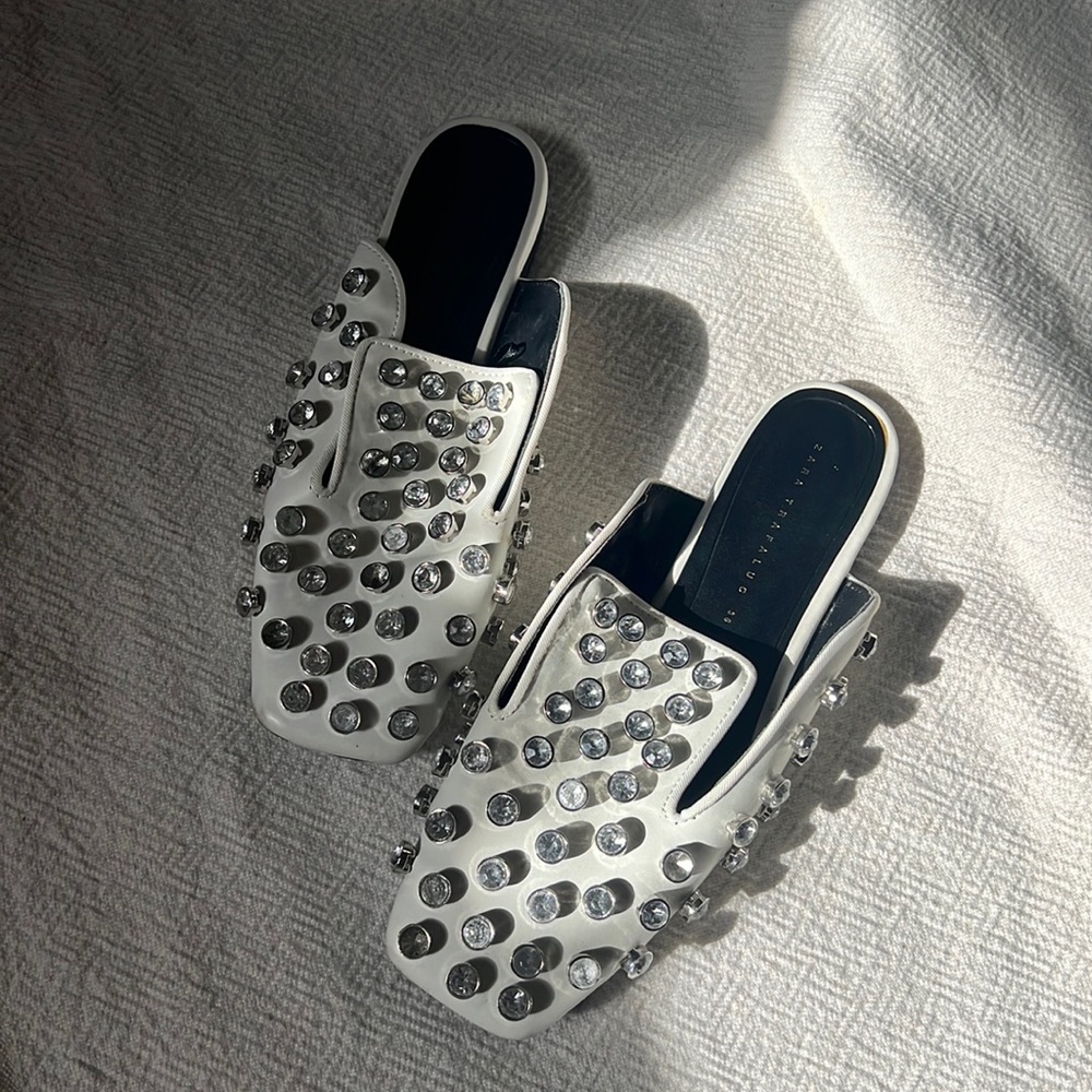 Zara TRF Crystal Mule